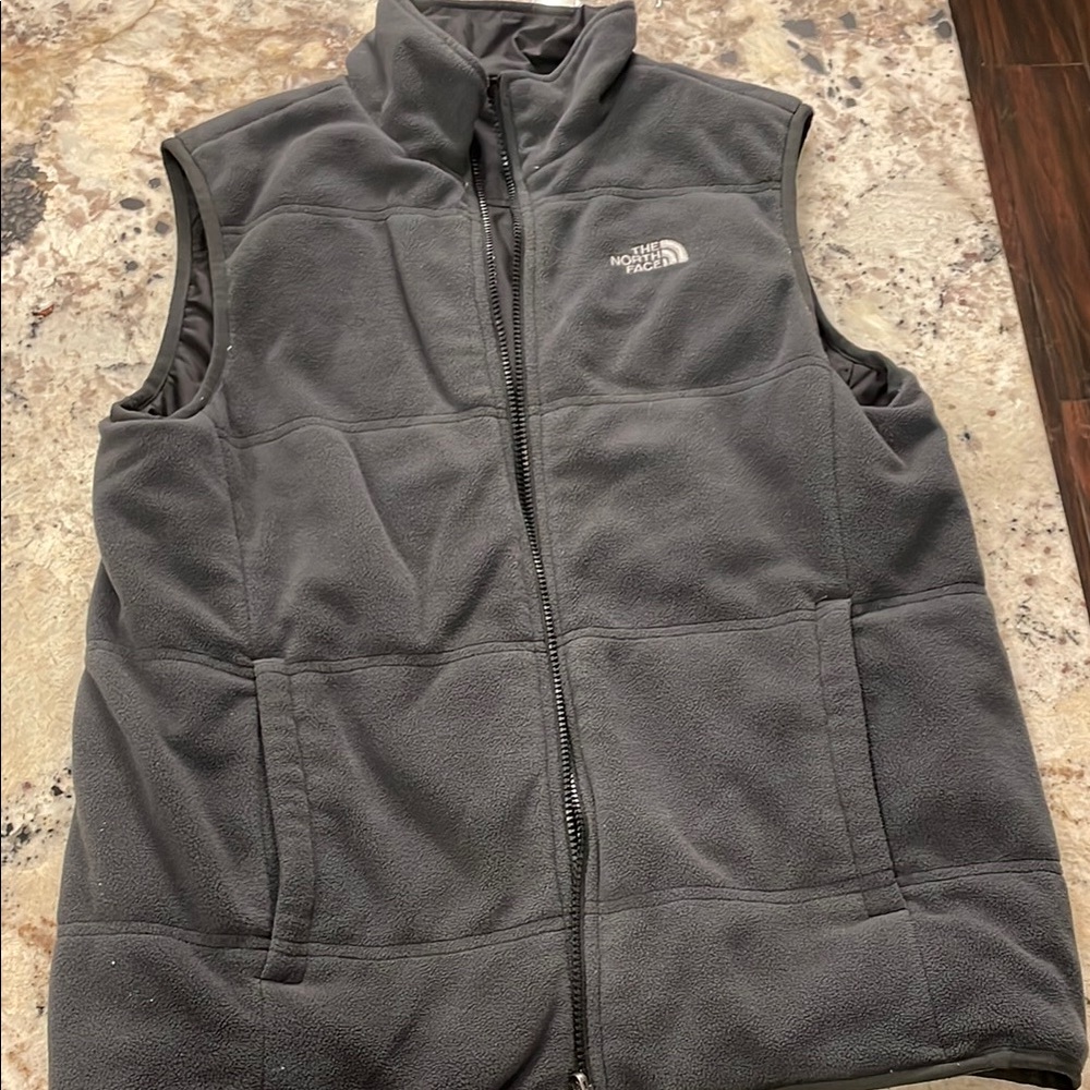 The North Face Gray Fleece Vest